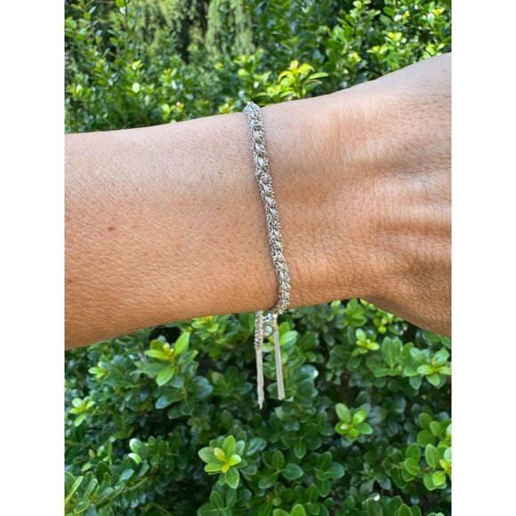 Carolina Bucci White Gold 18K Lucky Bracelet With Peace Charm - Picture 4 of 12